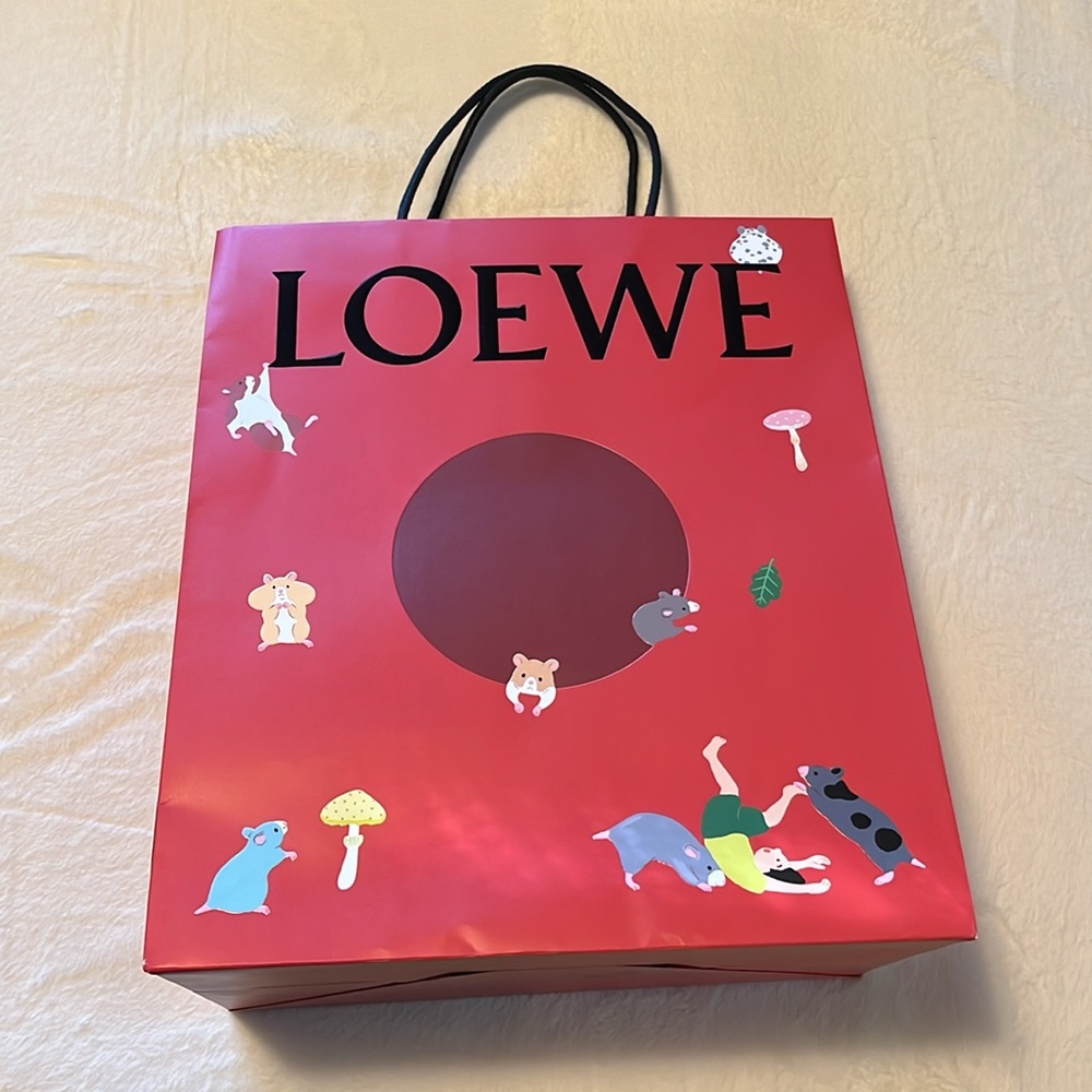 Loewe x Suna Fujita gift bag hamsters and mushrooms shopping bag LOEWE